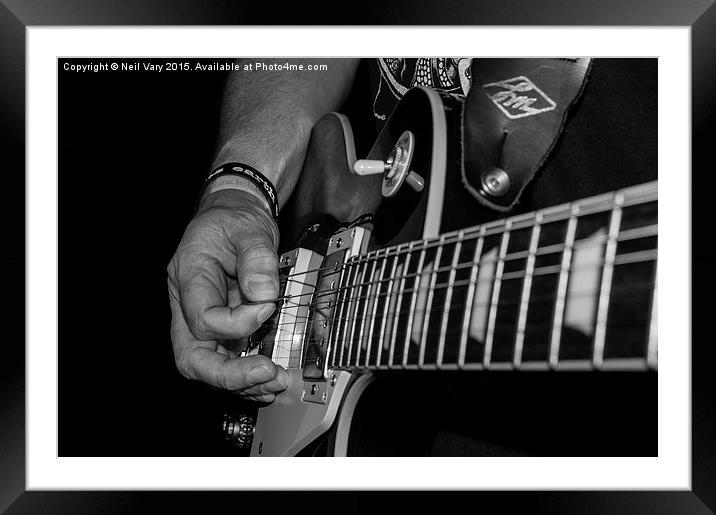  Guitar Player Framed Mounted Print by Neil Vary