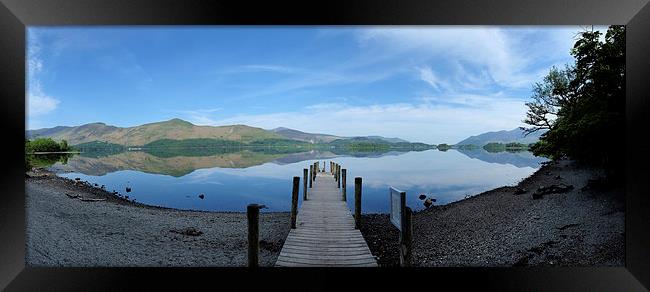  Derwent water panorama Framed Print by Tony Bates