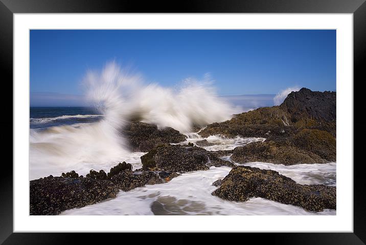 The Sea Erupts Framed Mounted Print by Mike Dawson