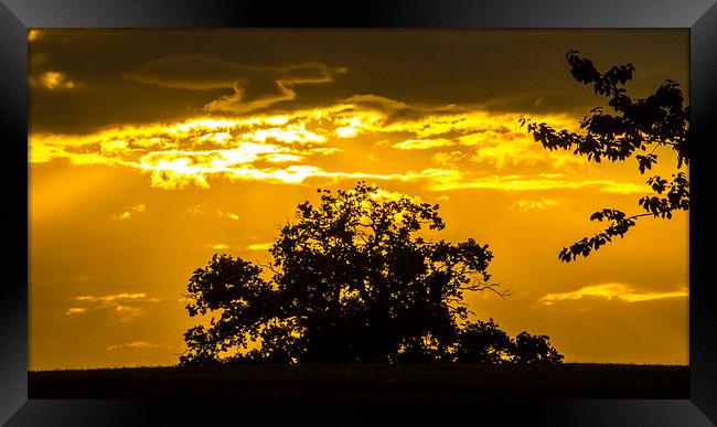  golden sky Framed Print by keith sutton
