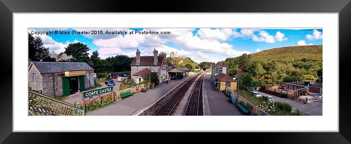  Corfe Castle Station Framed Mounted Print by Mike Streeter