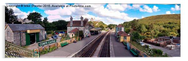  Corfe Castle Station Acrylic by Mike Streeter