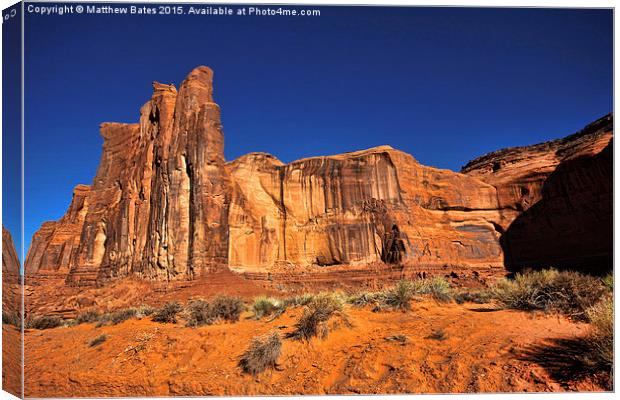 Monument Valley Buttes Canvas Print by Matthew Bates