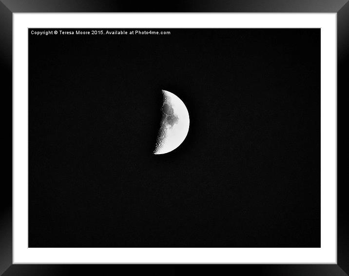  Half moon taken over Salwayash Framed Mounted Print by Teresa Moore