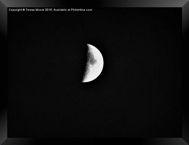  Half moon taken over Salwayash Framed Print by Teresa Moore