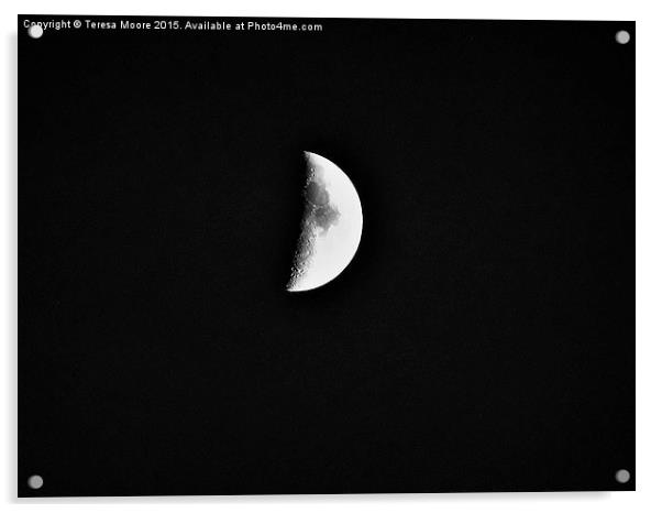  Half moon taken over Salwayash Acrylic by Teresa Moore