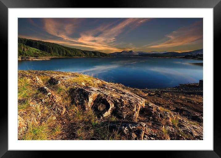  Loch Doon at sunset Framed Mounted Print by John Boyle
