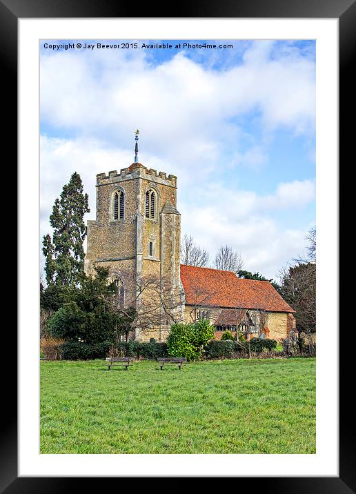   St Mary at Latton Church, Harlow (Portrait) Framed Mounted Print by Jay Beevor