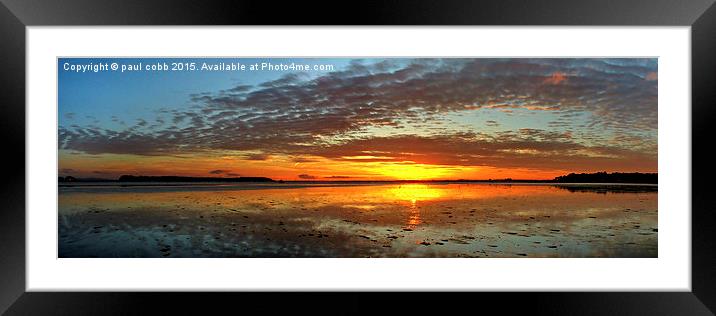 Sunset time.  Framed Mounted Print by paul cobb