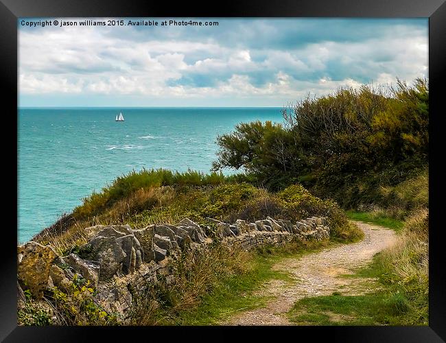  Durlston Country Park View Framed Print by Jason Williams