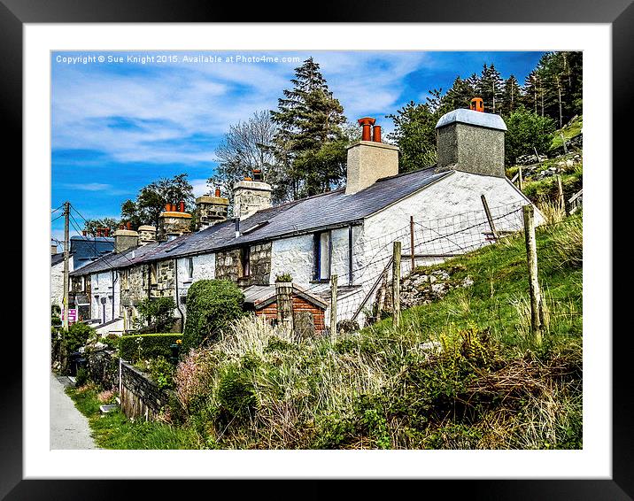  Cottages in North Wales Framed Mounted Print by Sue Knight