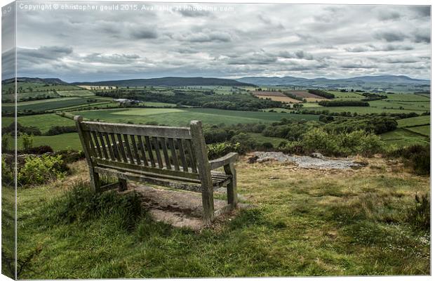 Nice seat for a great view Canvas Print by christopher gould