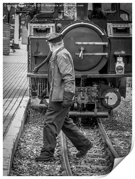  The train inspector Print by Sue Knight