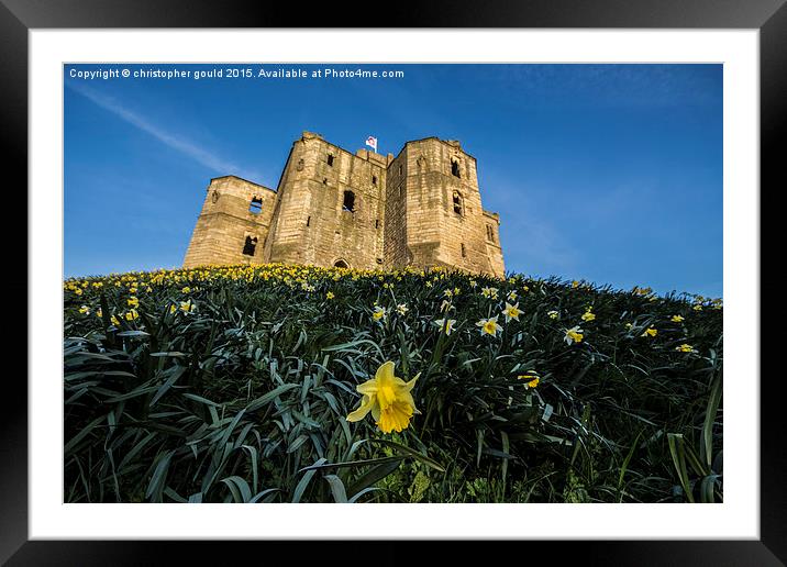  Walkworth castle  Framed Mounted Print by christopher gould
