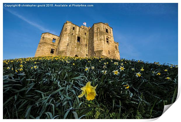  Walkworth castle  Print by christopher gould