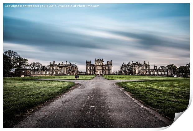  seaton delaval hall Print by christopher gould