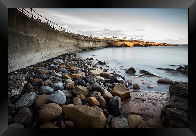  Milky water at newbiggin Framed Print by christopher gould