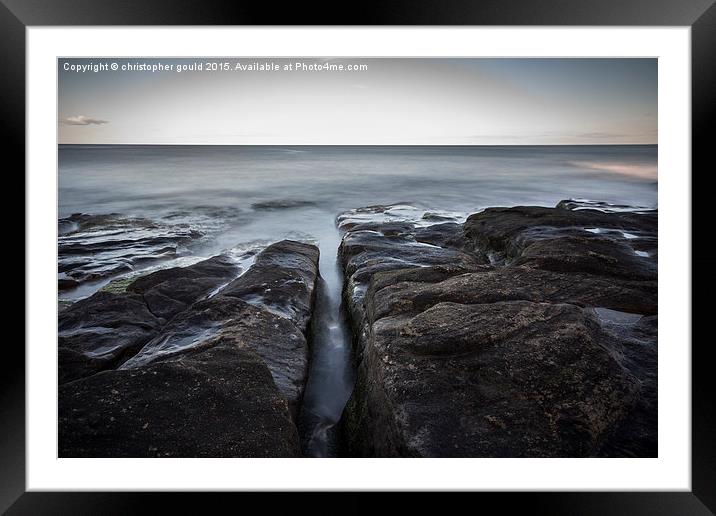  Milky water on a cloudy day Framed Mounted Print by christopher gould