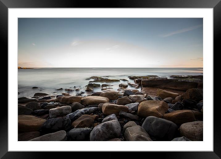  Milky water over large rocks Framed Mounted Print by christopher gould