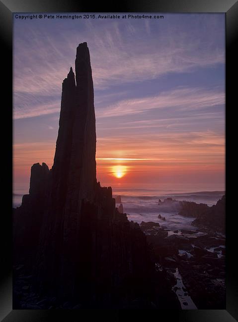  Hartland Seascape from the West coast of Devon Framed Print by Pete Hemington