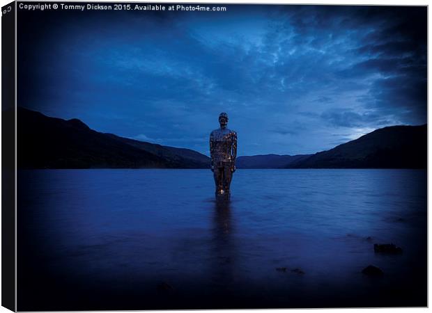  Mirror Man at Loch Earn, Scotland. Canvas Print by Tommy Dickson
