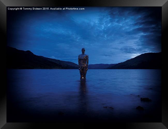  Mirror Man at Loch Earn, Scotland. Framed Print by Tommy Dickson