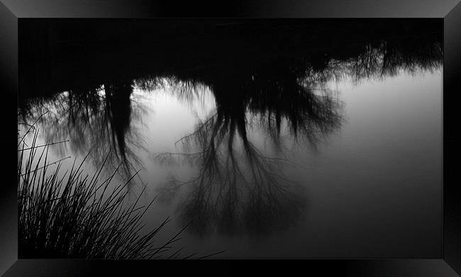 lake reflection Framed Print by jon betts