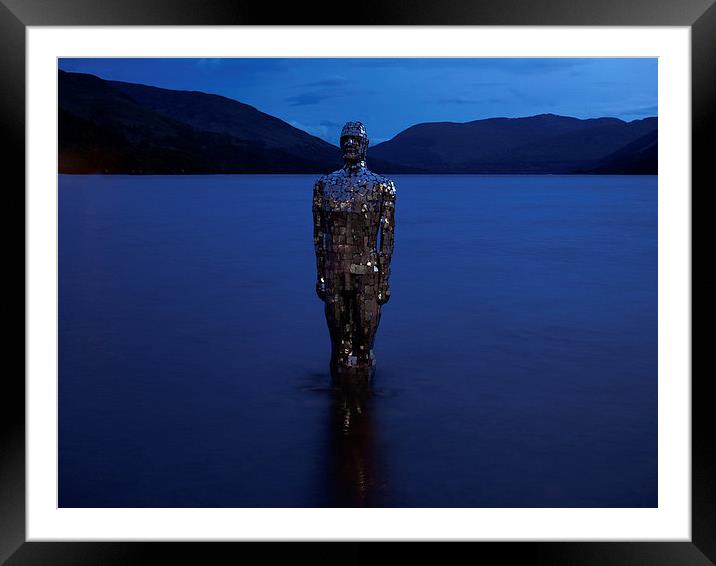 "Still" - The mirror man at Loch Earn, Scotland.  Framed Mounted Print by Tommy Dickson