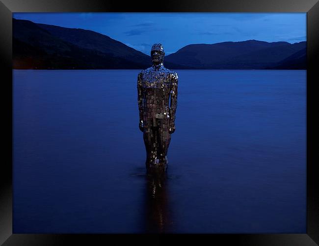 "Still" - The mirror man at Loch Earn, Scotland.  Framed Print by Tommy Dickson