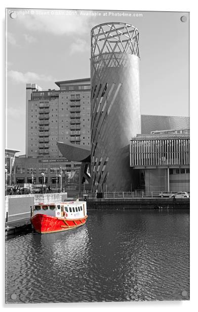  The Lowry Theatre Acrylic by Stuart Giblin