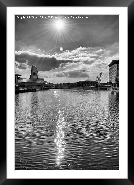  Sun Flare over The Quays Framed Mounted Print by Stuart Giblin