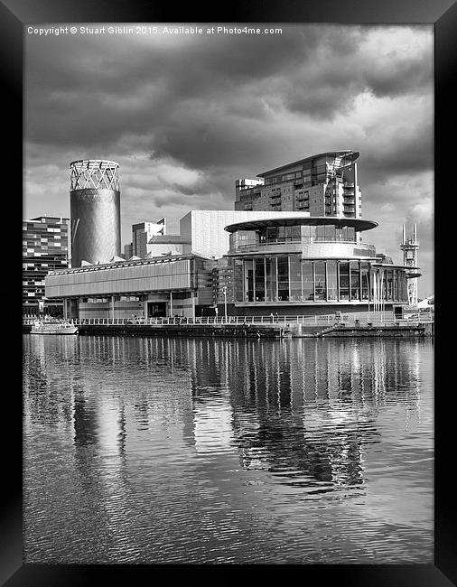  The Lowry Theatre B&W Framed Print by Stuart Giblin