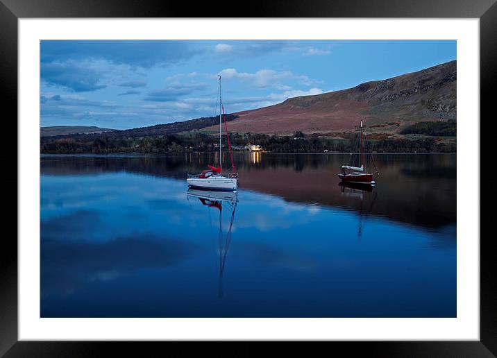 Ullswater at Night Framed Mounted Print by Roger Green