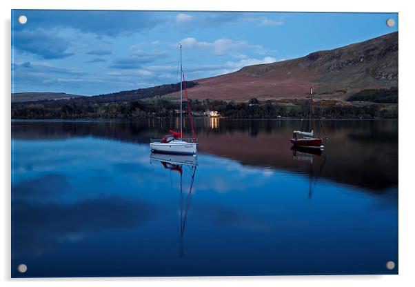 Ullswater at Night Acrylic by Roger Green