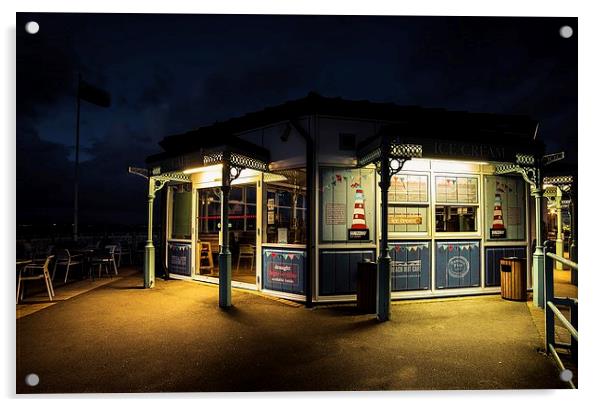  Swansea Night Cafe Acrylic by Dean Merry