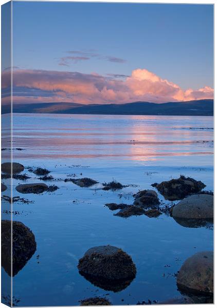 Sunset at Imachar, Isle of Arran Canvas Print by David Ross
