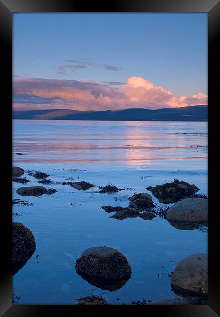Sunset at Imachar, Isle of Arran Framed Print by David Ross