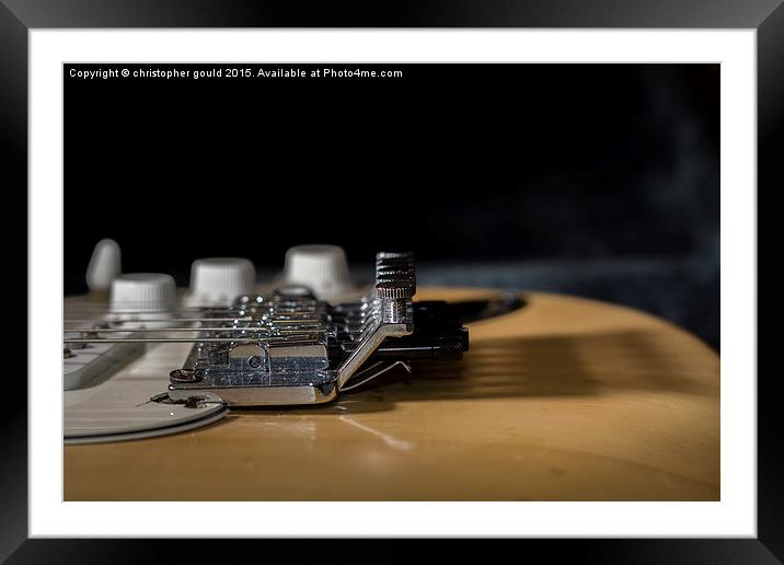 Fender Strat Guitar  Framed Mounted Print by christopher gould