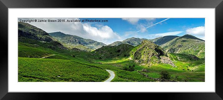  Coniston Fells Panorama Framed Mounted Print by Jamie Green