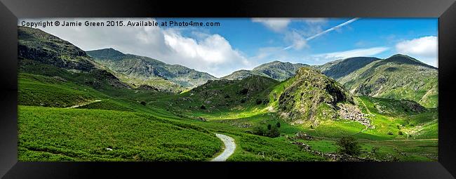  Coniston Fells Panorama Framed Print by Jamie Green