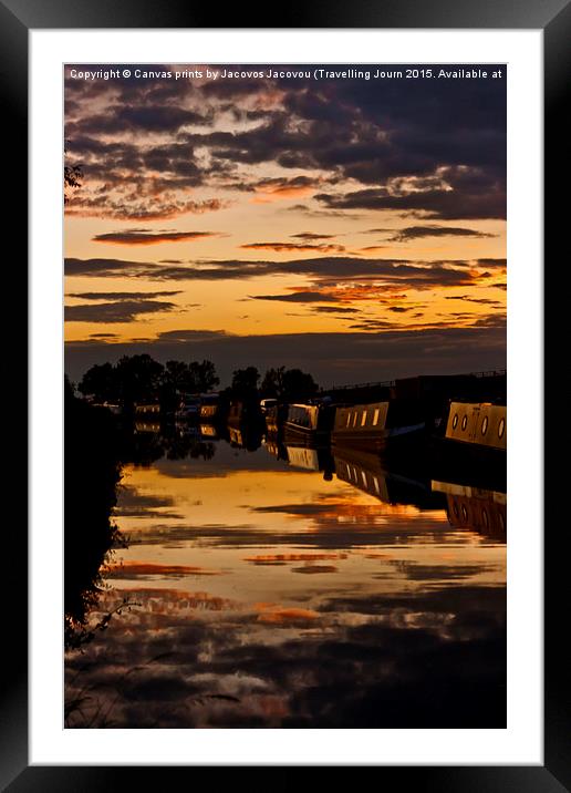 Brinklow North Oxford Canal Framed Mounted Print by Jack Jacovou Travellingjour