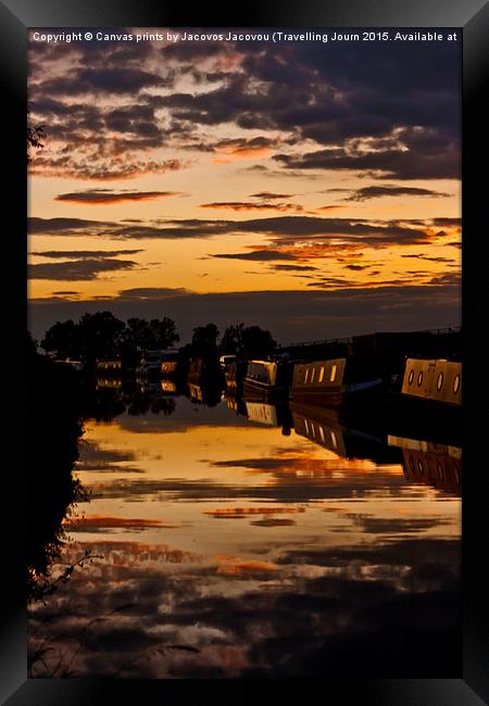 Brinklow North Oxford Canal Framed Print by Jack Jacovou Travellingjour