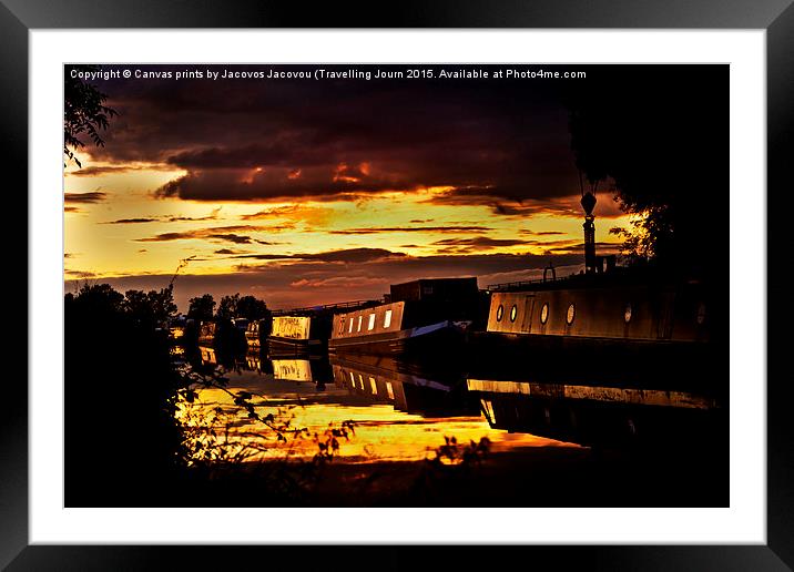 north oxford canal Framed Mounted Print by Jack Jacovou Travellingjour