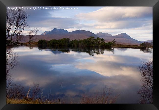  Relections - Loch Cul Dromannan, Scottish Highlan Framed Print by Graham Light