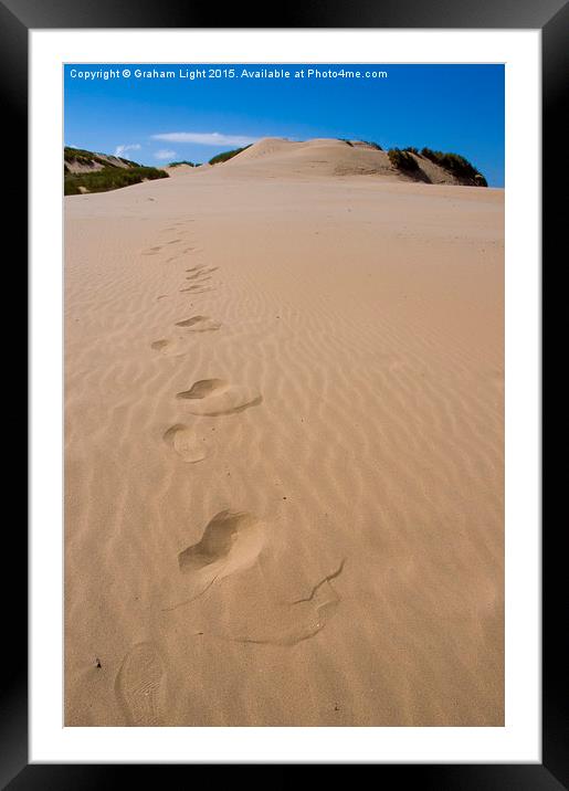  Footsteps in the sand Framed Mounted Print by Graham Light