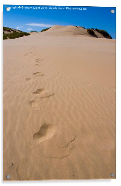  Footsteps in the sand Acrylic by Graham Light