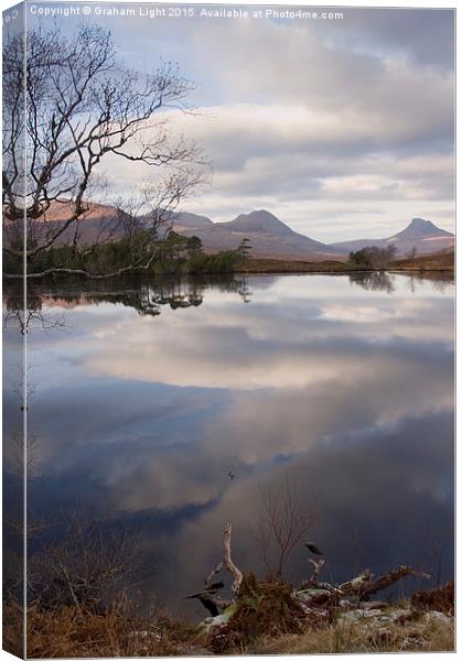  Reflections across the Loch Canvas Print by Graham Light