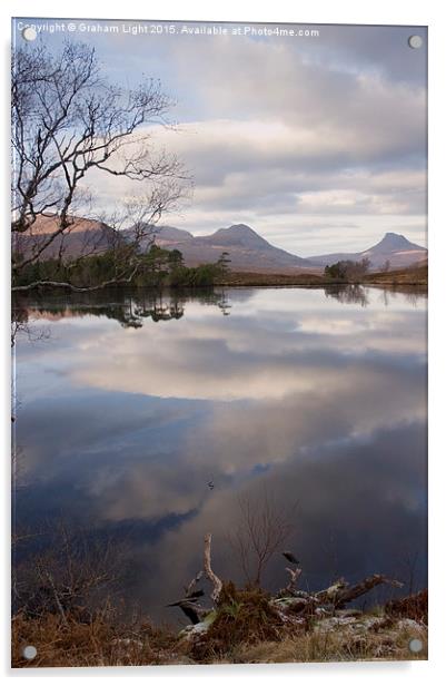  Reflections across the Loch Acrylic by Graham Light