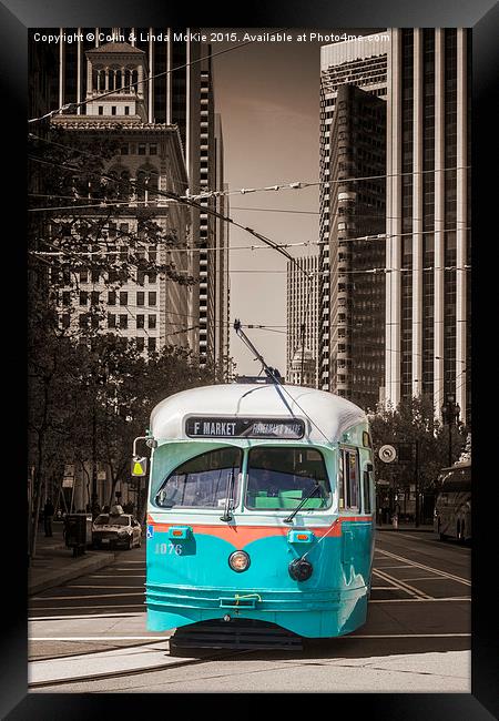 Vintage Streetcar San Francisco 2 Framed Print by Colin & Linda McKie