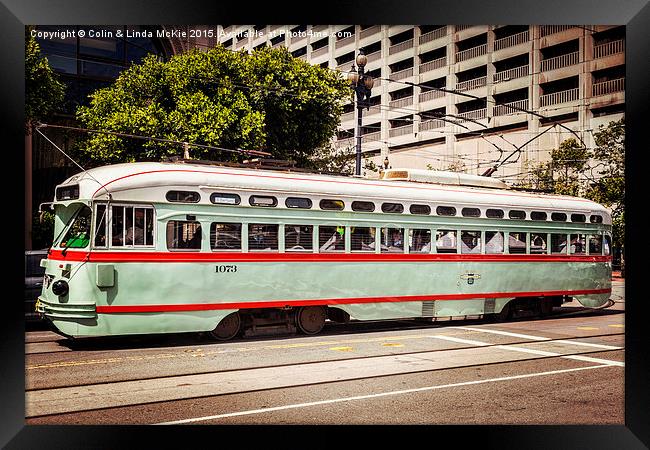 Vintage Streetcar, San Francisco 4 Framed Print by Colin & Linda McKie